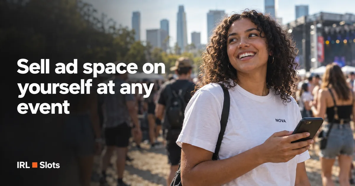 Cover illustration for How to sell ad space on yourself at an event (step by step)