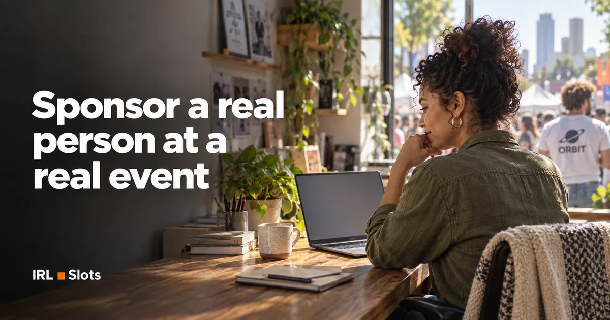 Cover illustration for How to sponsor a real person at a real event